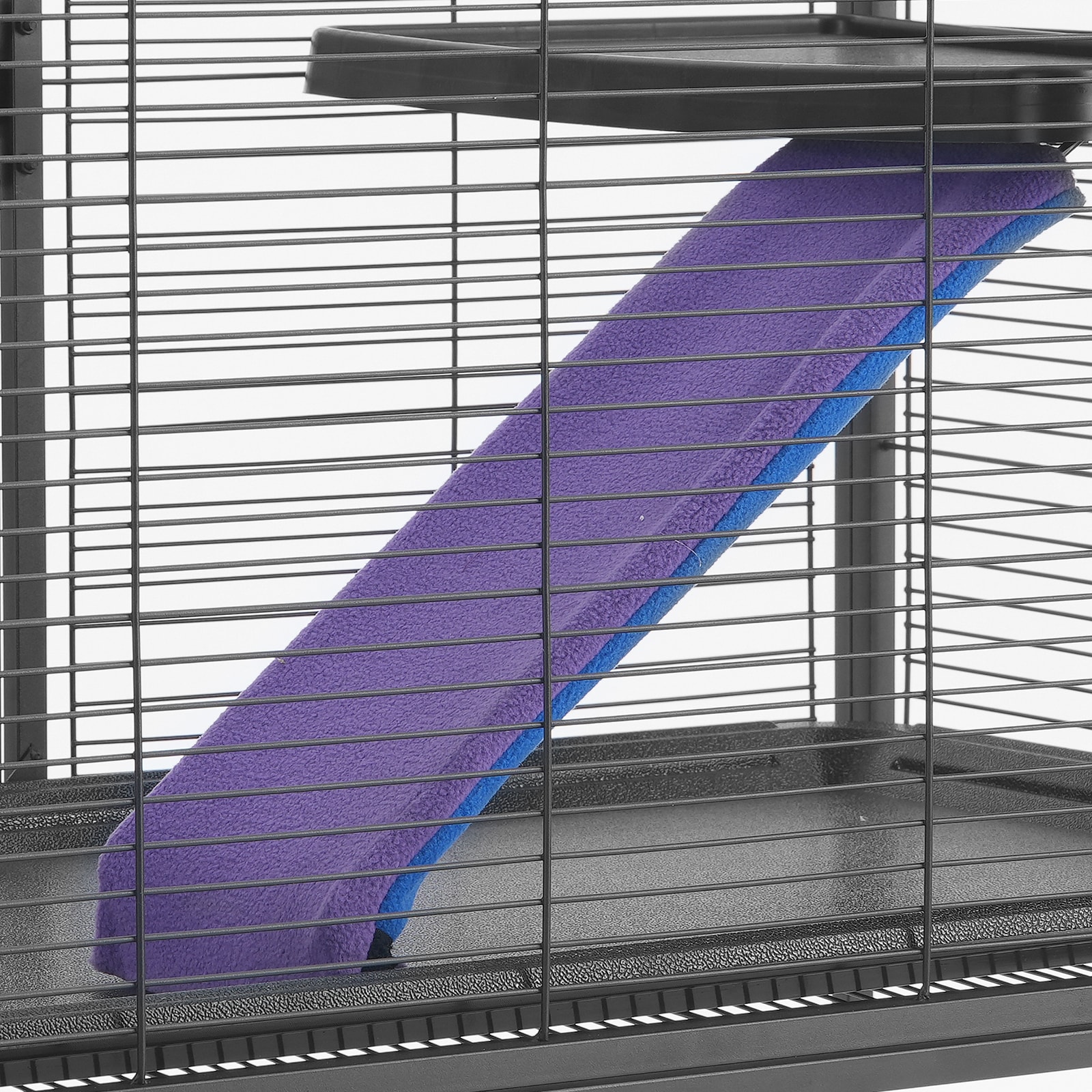Rolling 2-tier Metal Small Animal Cage With Removable Tray & Ramp_voghion.com